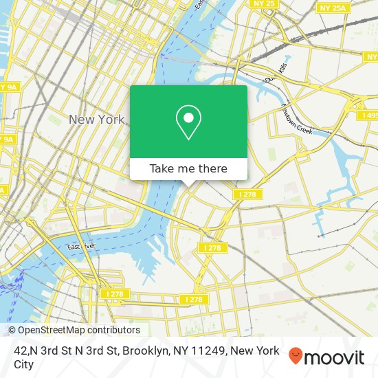 Mapa de 42,N 3rd St N 3rd St, Brooklyn, NY 11249