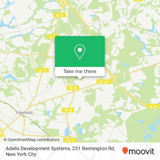 Mapa de Adelis Development Systems, 231 Bennington Rd