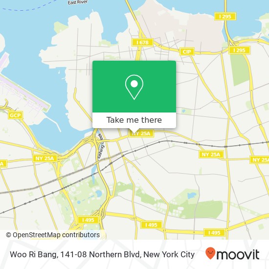 Mapa de Woo Ri Bang, 141-08 Northern Blvd