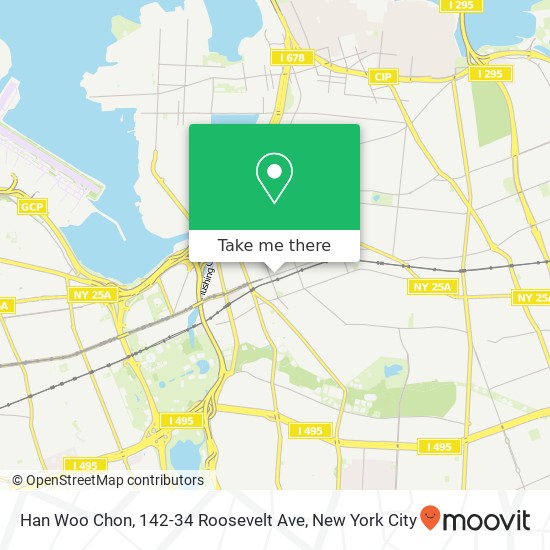 Mapa de Han Woo Chon, 142-34 Roosevelt Ave