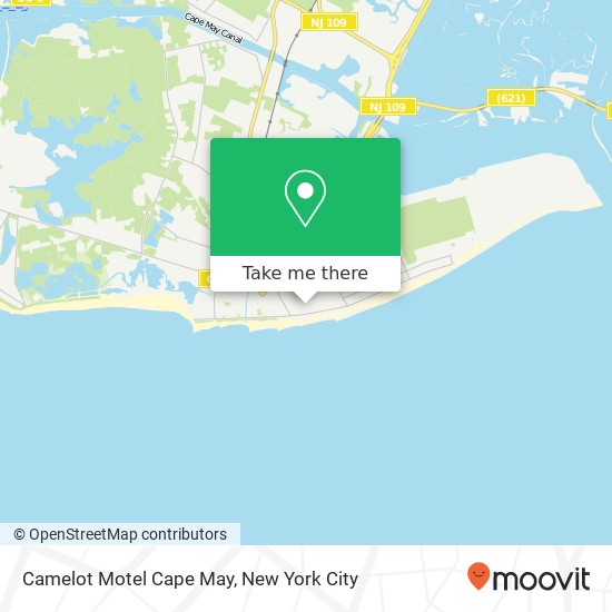 Camelot Motel Cape May map