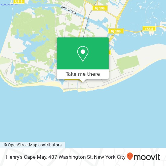 Mapa de Henry's Cape May, 407 Washington St