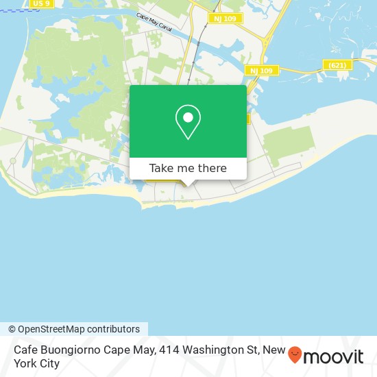 Cafe Buongiorno Cape May, 414 Washington St map