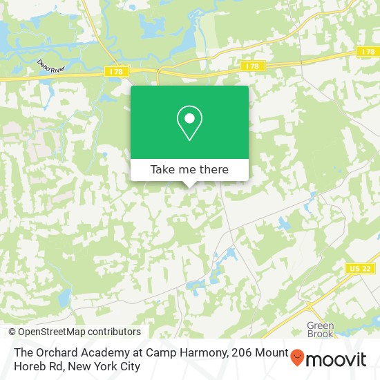 Mapa de The Orchard Academy at Camp Harmony, 206 Mount Horeb Rd