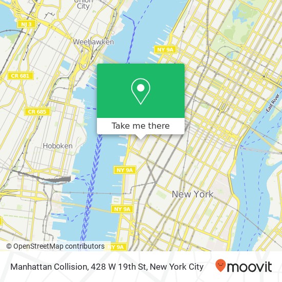 Mapa de Manhattan Collision, 428 W 19th St