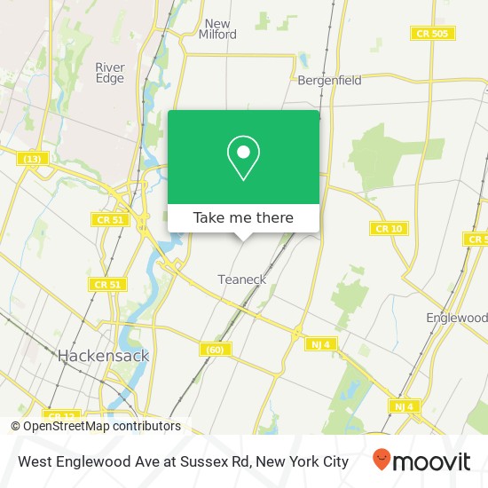 West Englewood Ave at Sussex Rd map