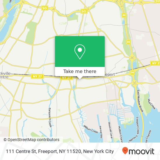 Mapa de 111 Centre St, Freeport, NY 11520