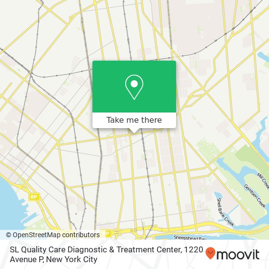 Mapa de SL Quality Care Diagnostic & Treatment Center, 1220 Avenue P