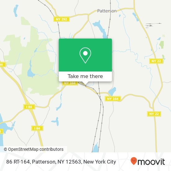 Mapa de 86 RT-164, Patterson, NY 12563