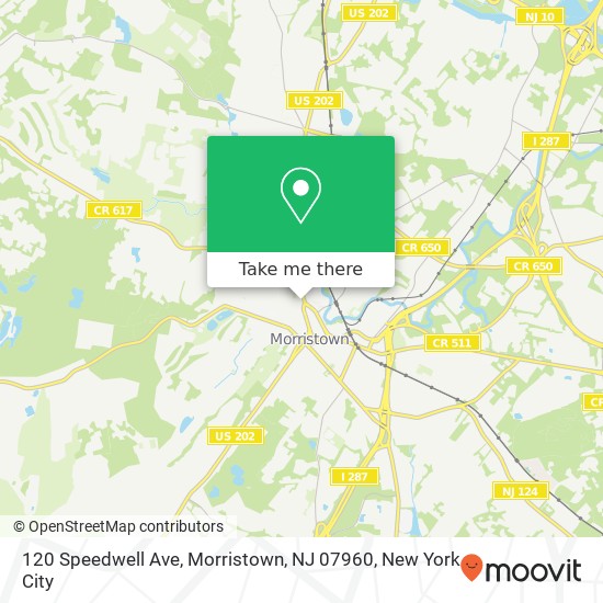 120 Speedwell Ave, Morristown, NJ 07960 map