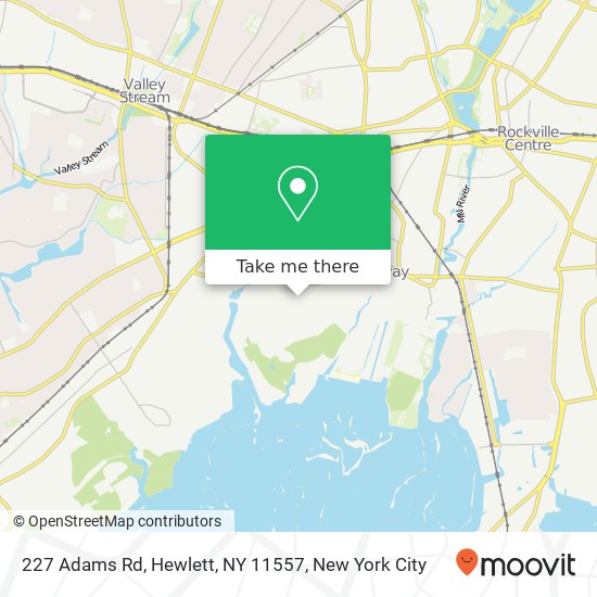 Mapa de 227 Adams Rd, Hewlett, NY 11557