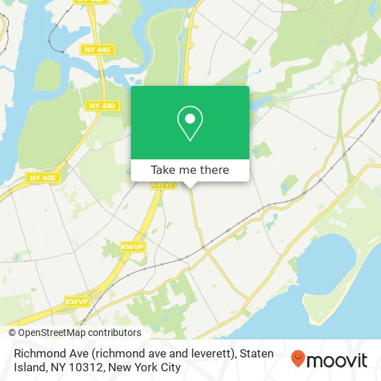 Mapa de Richmond Ave (richmond ave and leverett), Staten Island, NY 10312