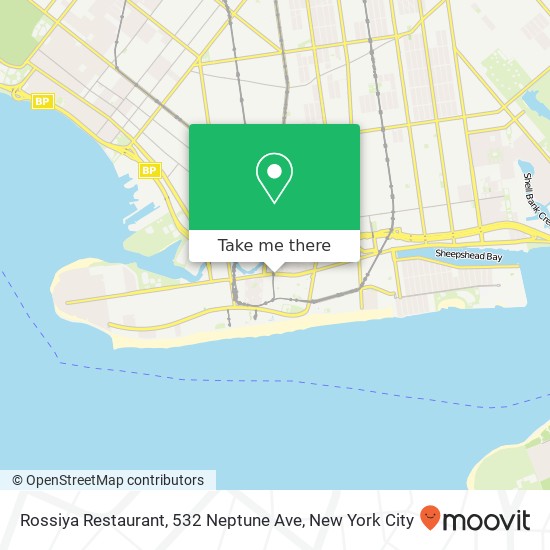 Mapa de Rossiya Restaurant, 532 Neptune Ave