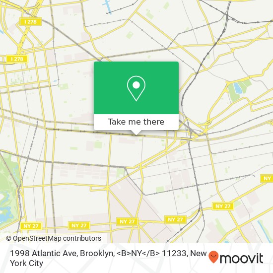 1998 Atlantic Ave, Brooklyn, <B>NY< / B> 11233 map