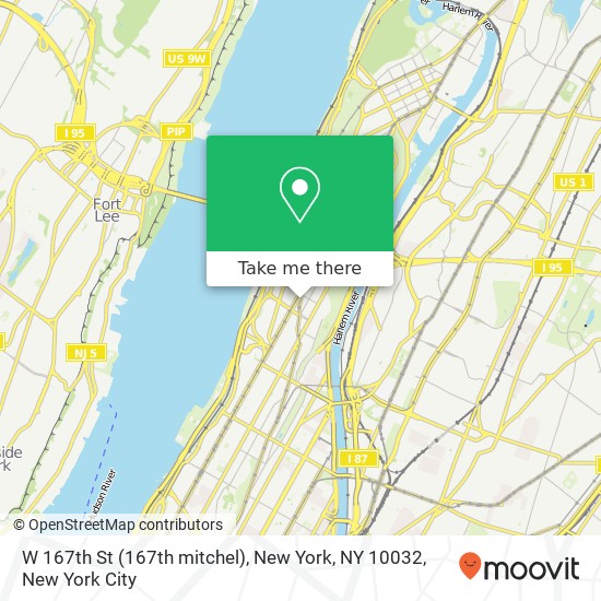 W 167th St (167th mitchel), New York, NY 10032 map