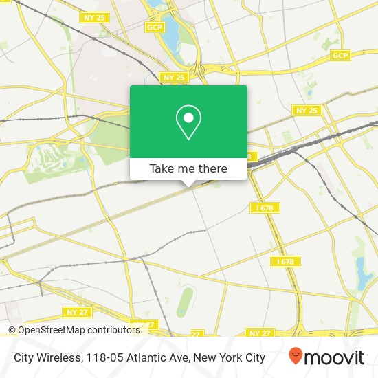 Mapa de City Wireless, 118-05 Atlantic Ave