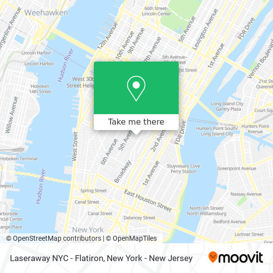 Laseraway NYC - Flatiron map