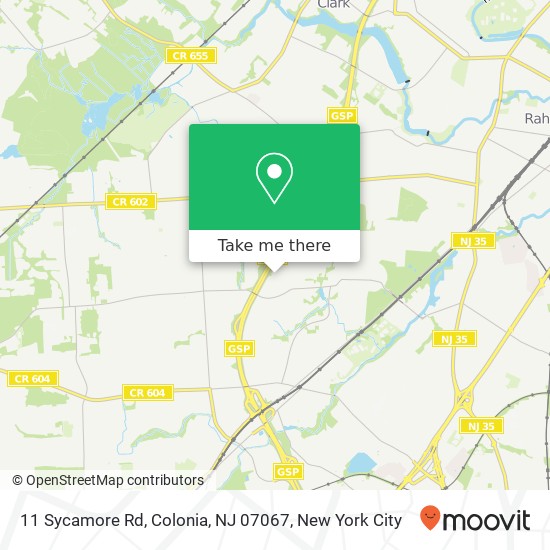 11 Sycamore Rd, Colonia, NJ 07067 map