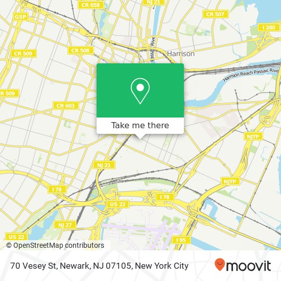 70 Vesey St, Newark, NJ 07105 map