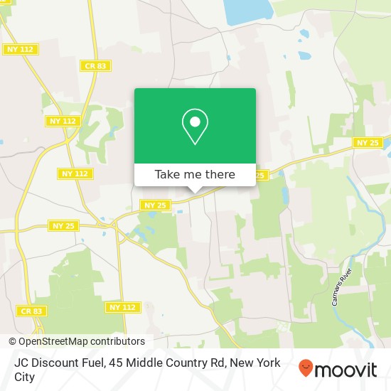 JC Discount Fuel, 45 Middle Country Rd map