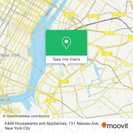 K&M Housewares and Appliances, 151 Nassau Ave map