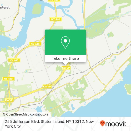 Mapa de 255 Jefferson Blvd, Staten Island, NY 10312