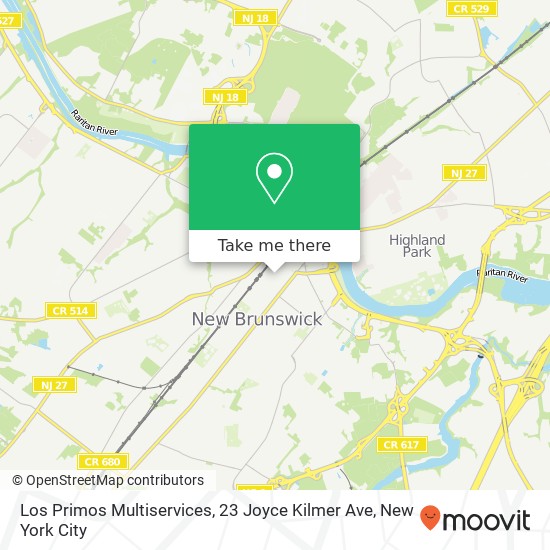 Mapa de Los Primos Multiservices, 23 Joyce Kilmer Ave