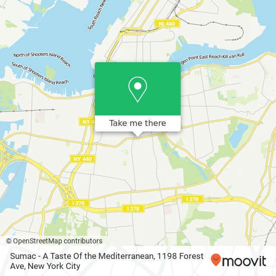 Sumac - A Taste Of the Mediterranean, 1198 Forest Ave map