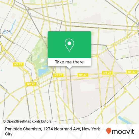 Parkside Chemists, 1274 Nostrand Ave map