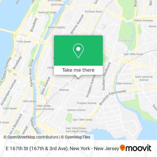 Mapa de E 167th St (167th & 3rd Ave)