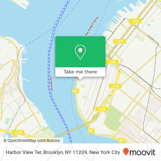 Mapa de Harbor View Ter, Brooklyn, NY 11209