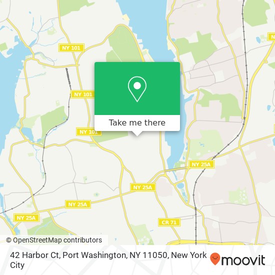 Mapa de 42 Harbor Ct, Port Washington, NY 11050