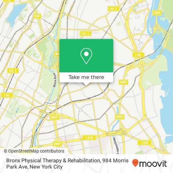 Bronx Physical Therapy & Rehabilitation, 984 Morris Park Ave map