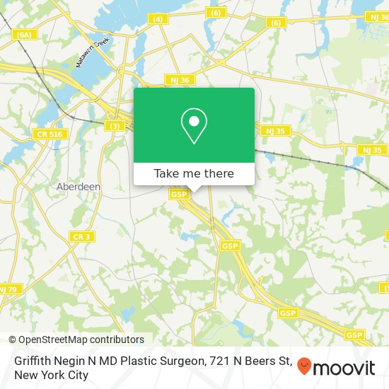 Mapa de Griffith Negin N MD Plastic Surgeon, 721 N Beers St