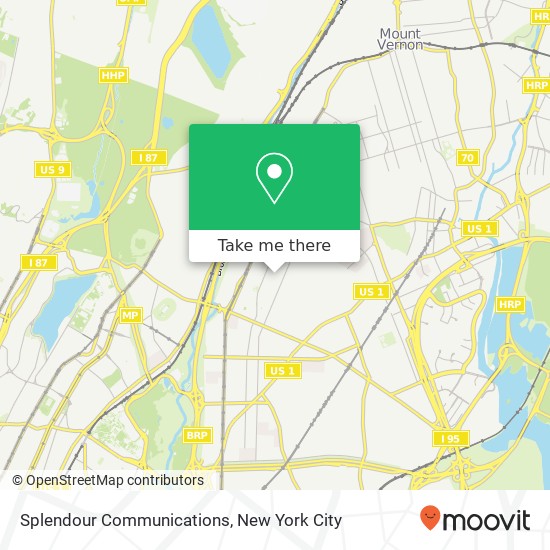 Mapa de Splendour Communications