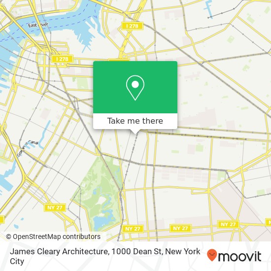 James Cleary Architecture, 1000 Dean St map