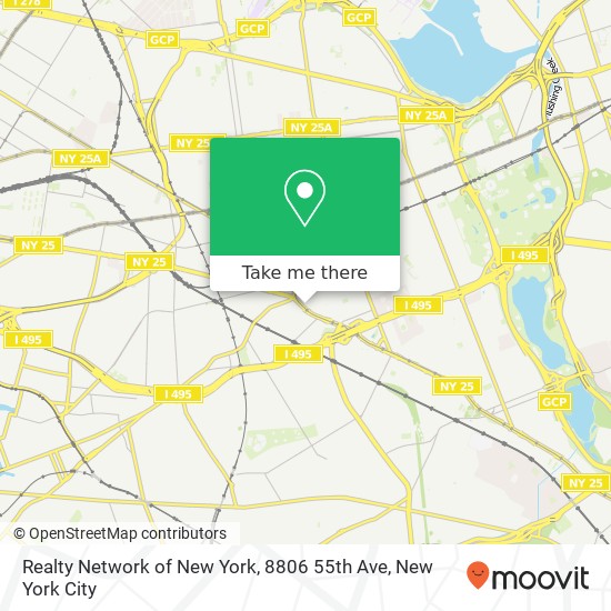 Mapa de Realty Network of New York, 8806 55th Ave