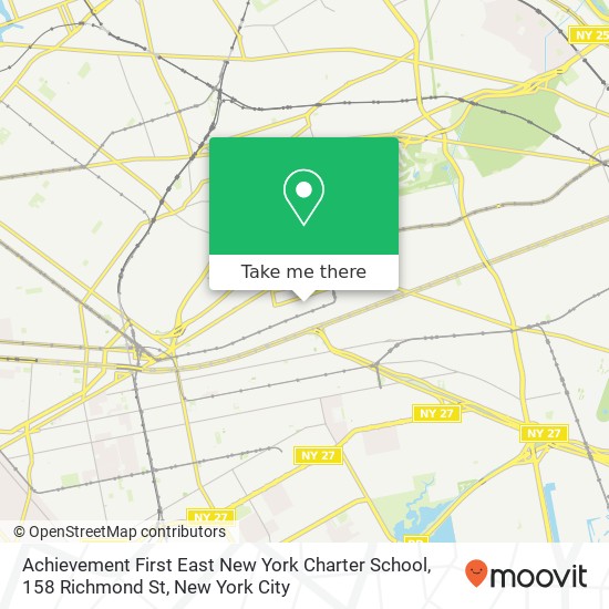 Mapa de Achievement First East New York Charter School, 158 Richmond St