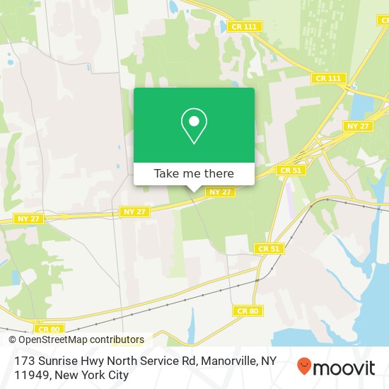 173 Sunrise Hwy North Service Rd, Manorville, NY 11949 map