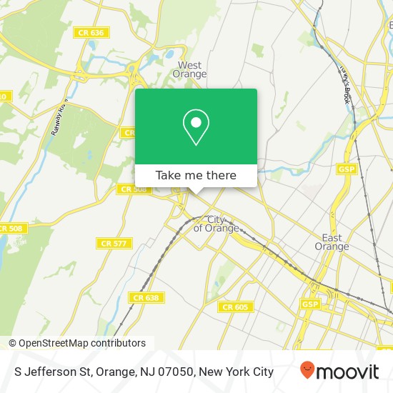 S Jefferson St, Orange, NJ 07050 map