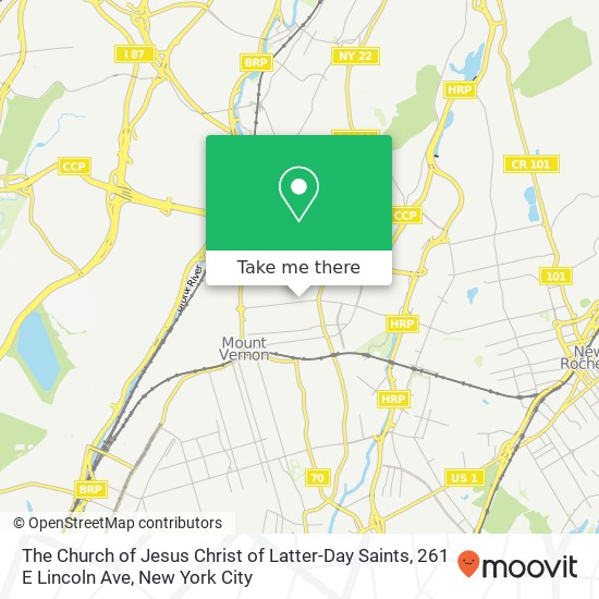Mapa de The Church of Jesus Christ of Latter-Day Saints, 261 E Lincoln Ave