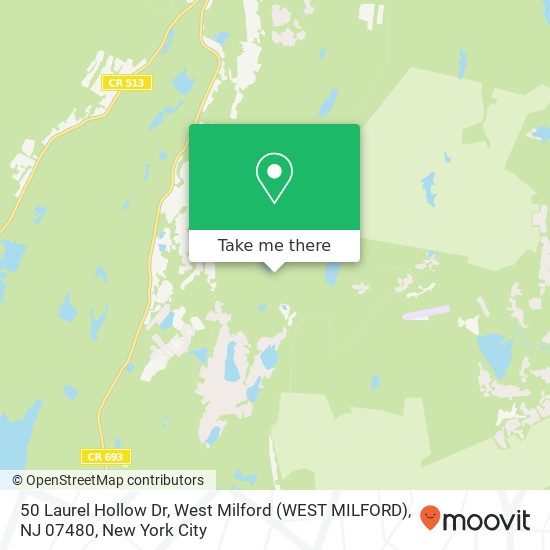 Mapa de 50 Laurel Hollow Dr, West Milford (WEST MILFORD), NJ 07480