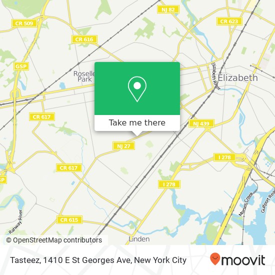 Mapa de Tasteez, 1410 E St Georges Ave