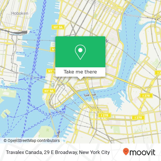 Travalex Canada, 29 E Broadway map
