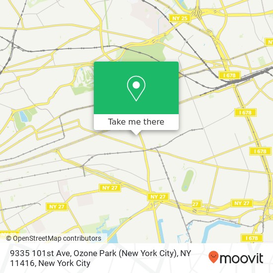 9335 101st Ave, Ozone Park (New York City), NY 11416 map