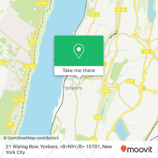 21 Waring Row, Yonkers, <B>NY< / B> 10701 map