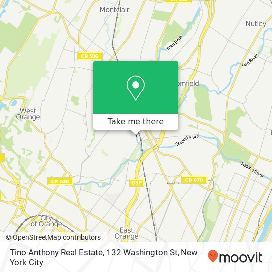 Mapa de Tino Anthony Real Estate, 132 Washington St