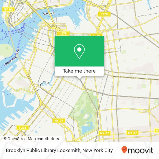 Brooklyn Public Library Locksmith map