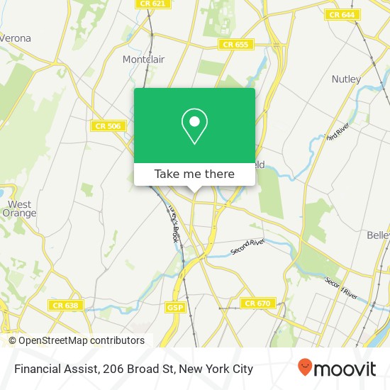 Financial Assist, 206 Broad St map