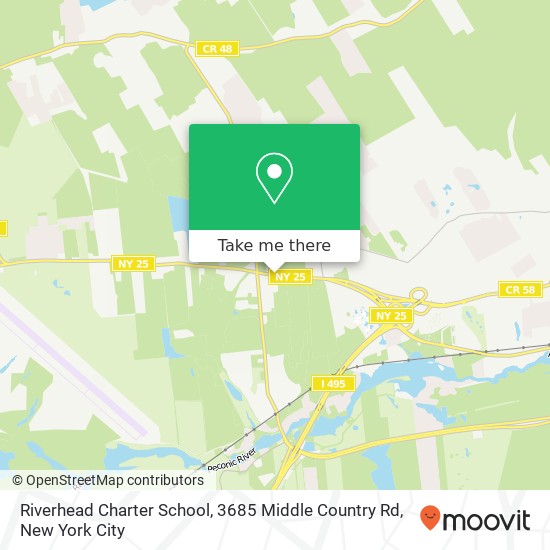 Riverhead Charter School, 3685 Middle Country Rd map